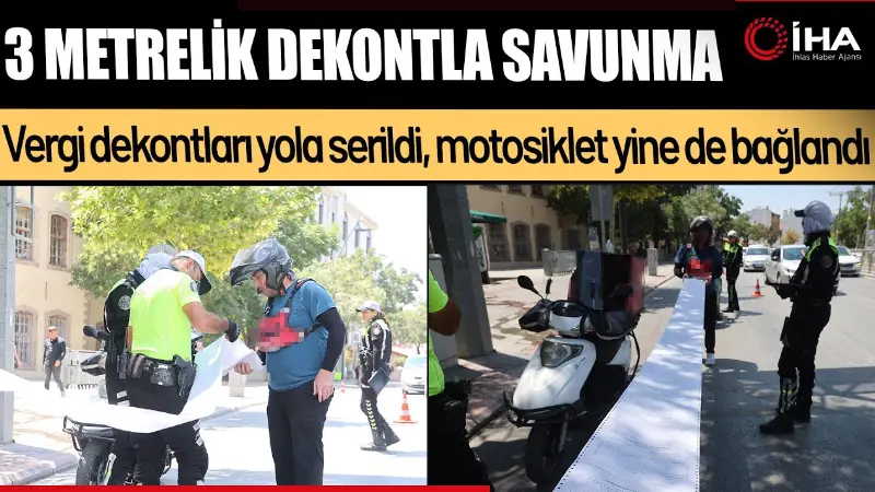 Konya'da trafik denetimi sırasında durdurulan bir motosikletin sürücüsü, aracında yakalama