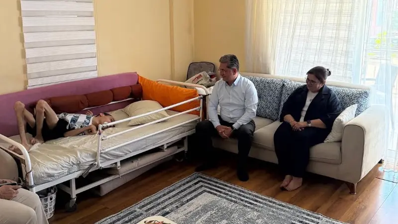 AK Parti Muğla İl Başkanı Haluk Laçin ve beraberindeki heyet,