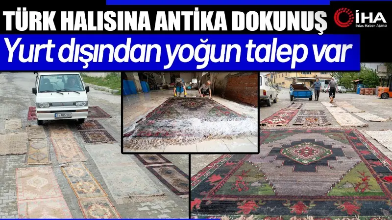 Manisa'nın Demirci ilçesinde, dünyaca ünlü el dokuma halıları, antika bir