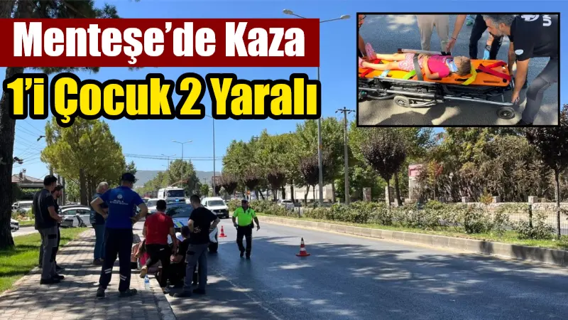 Menteşe Uğur Mumcu Bulvarı’nda meydana gelen kazada, otomobilin aniden şerit
