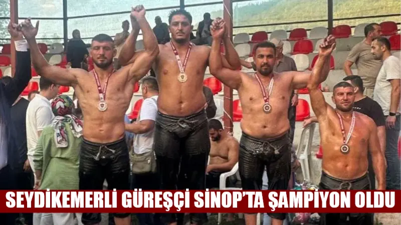   Seydikemerli pehlivan Muhammed Enes Özcan, Sinop’ta düzenlenen 58. Geleneksel Dikmen