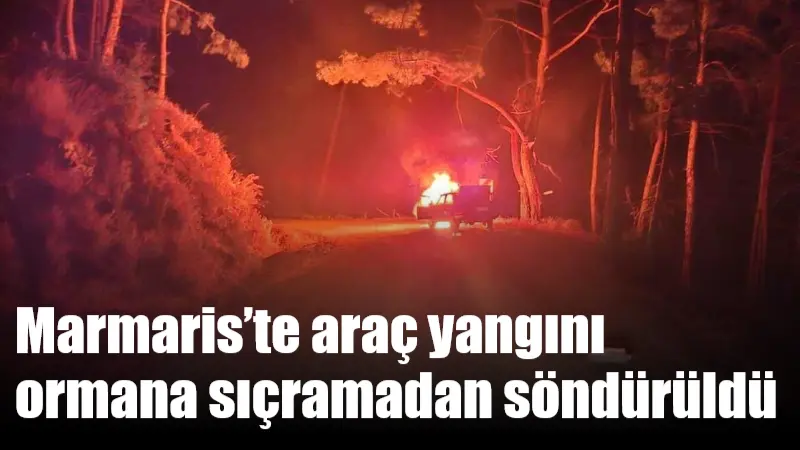 Muğla'nın Marmaris ilçesinde Osmaniye Mahallesi'ndeki Sarnıç mevkiinde seyir halindeki bir