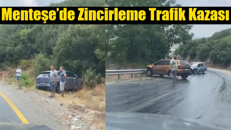 Muğla’nın Menteşe ilçesi Yerkesik yolu üzerinde kısa süreli yağış nedeniyle