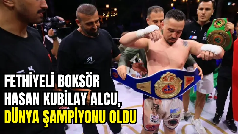 Fethiye’de düzenlenen “Orka Fight Night 2” etkinliğinde ringe çıkan Hasan