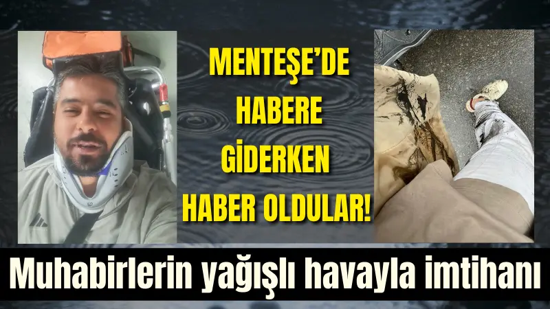 Muhabirin geçirdiği kazaya haber için giden muhabir de kaza yaptı.
