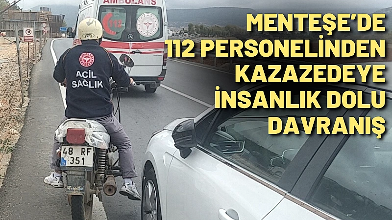 Menteşe Kötekli Kavşağı’nda meydana gelen trafik kazasında motosiklet sürücüsü hafif