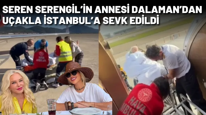 80 yaşındaki Nevin Teoman, Fethiye’deki tedavisinin ardından Dalaman’dan ambulans uçakla