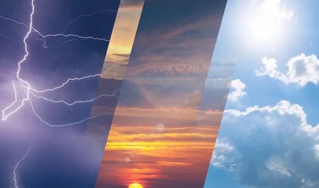 Yurt genelinde hava durumu parçalı bulutlu ve birçok bölgede yağışlı