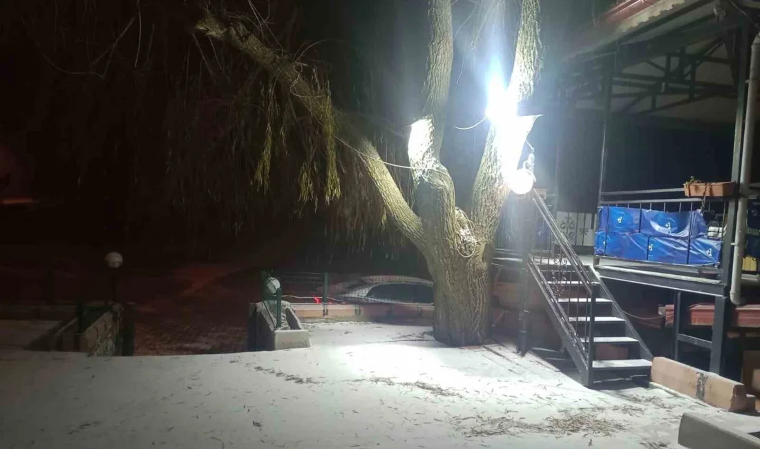 Denizli’nin yüksek kesimlerinde etkili olan yılın ilk kar yağışı rakımı