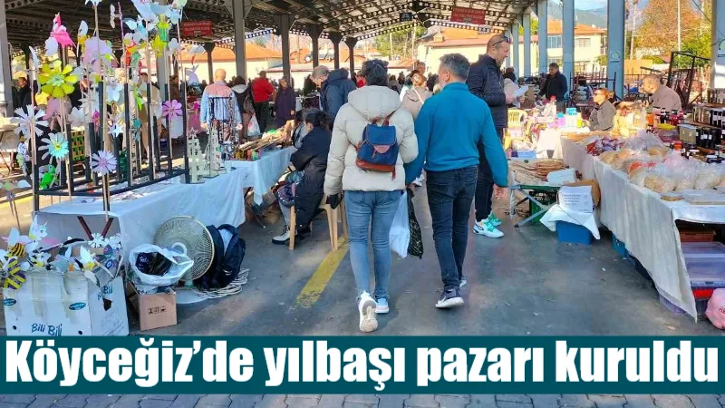 Muğla’nın Köyceğiz ilçesinde, yılbaşı pazarı kapalı pazar yerinde kuruldu. Cumartesi
