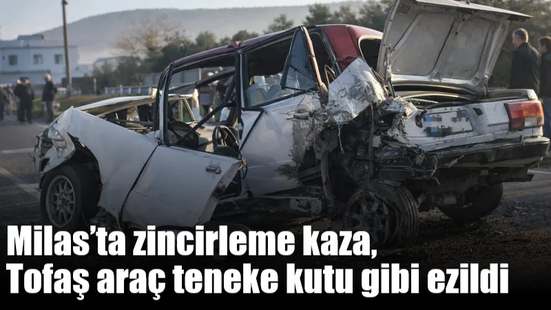 Muğla'nın Milas ilçesinde sabah saatlerinde gerçekleşen trafik kazasında bir panelvan