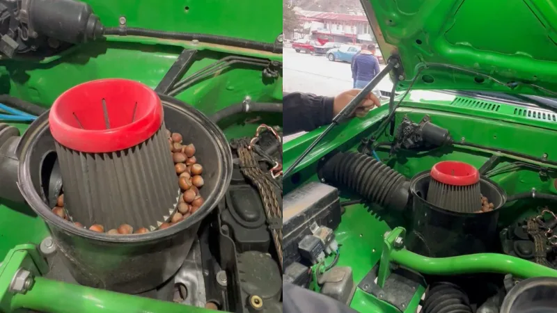 Gümüşhane Off-Road Kulübü (GÜMOFF), Yomra'da park ettikleri araçlarının hava filtresinde