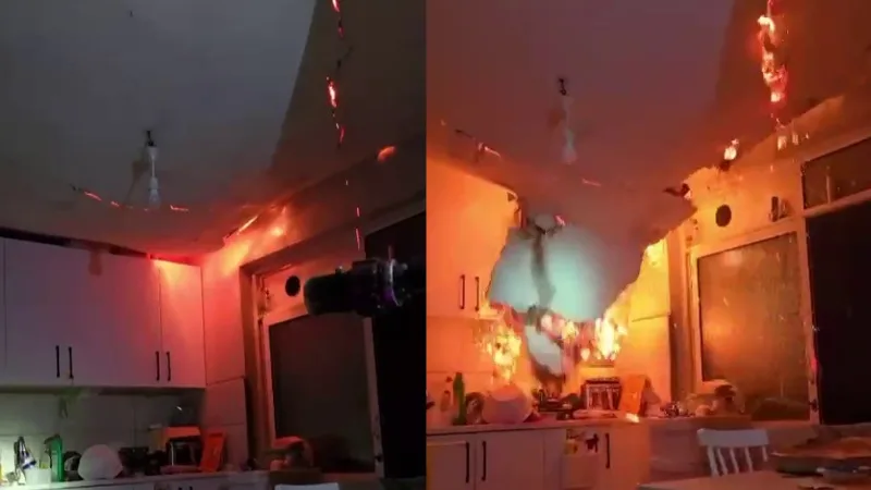 Bursa’nın Osmangazi ilçesinde üç katlı bir binada çıkan yangına müdahale