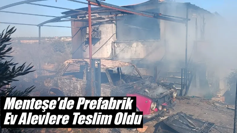 Muğla’nın Menteşe ilçesi Akçaova Mahallesi’nde lastik yangını ihbarı üzerine olay