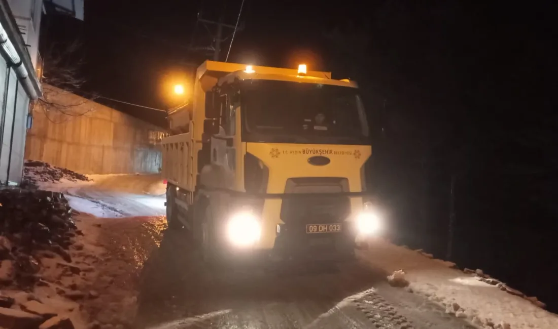 Aydın Büyükşehir Belediyesi ekipleri, il genelinde etkili olan kar yağışı