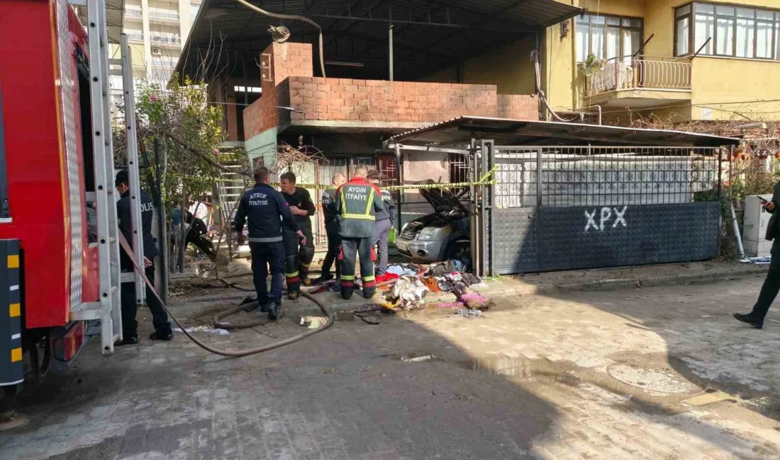 Aydın’ın Efeler ilçesinde evini ve otomobilini ateşe veren bir şahıs,