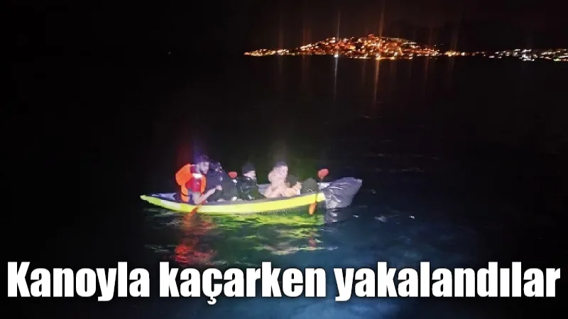 Muğla'nın Bodrum ilçesinde, kano ile Yunan adalarına geçmeye çalışan 4
