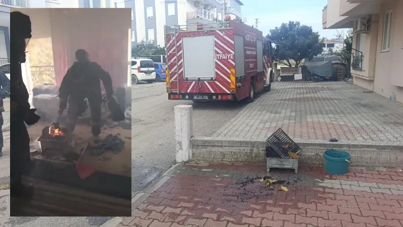 Manavgat’ta bir apartmandan yükselen dumanlar üzerine ekipleri harekete geçiren yangın