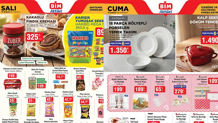 Gelecek haftanın bim aktüel kataloğu 10-13 Şubat 2026 yayımlandı. Haftanın