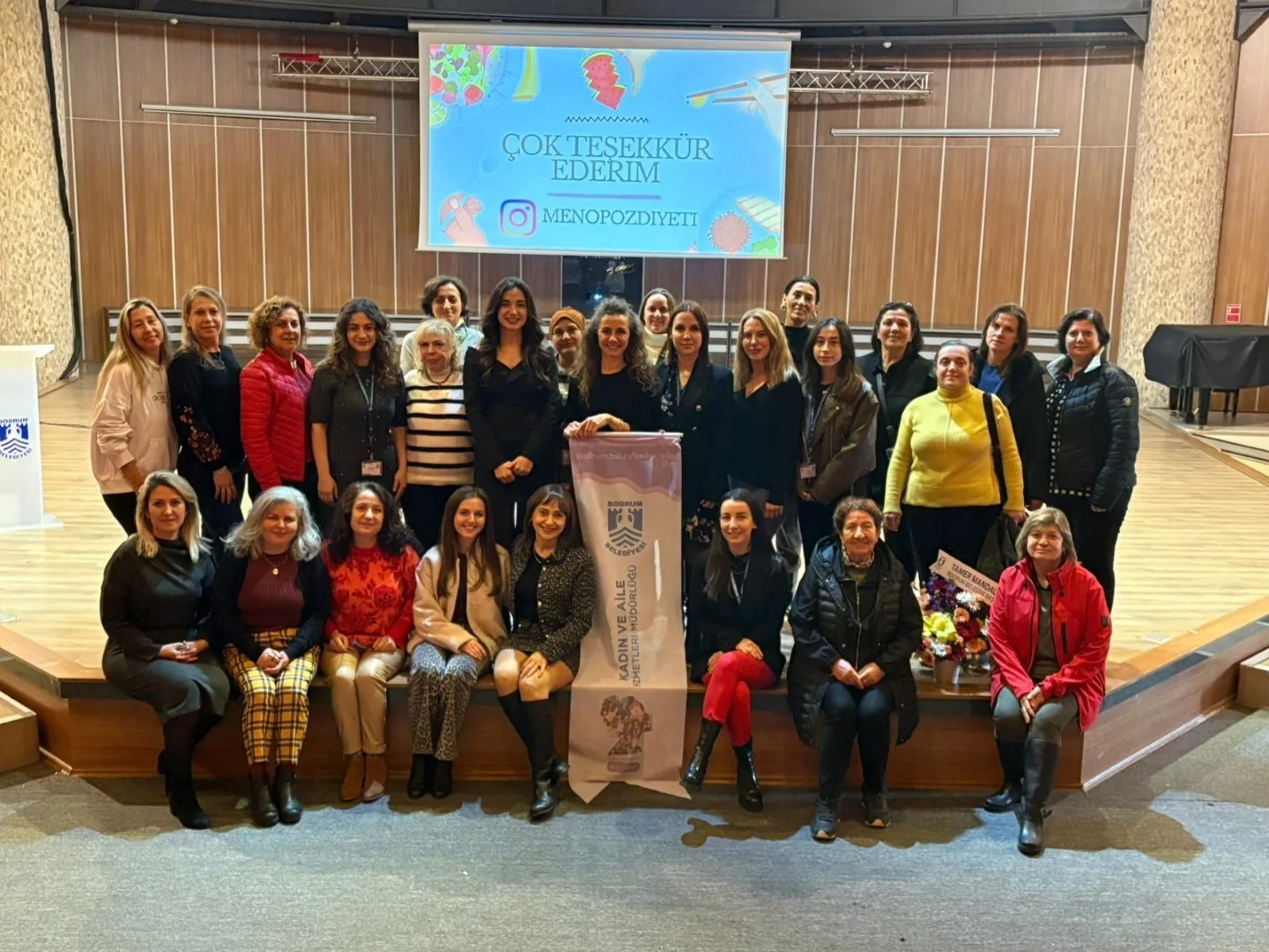 Bodrum Belediyesi tarafından düzenlenen "Menopozda Beden, Beslenme ve Denge" etkinliğinde