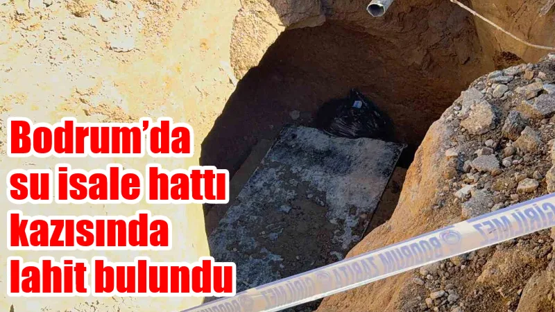 Bodrum Gümbet’te su hattı çalışması yapan MUSKİ ekipleri, yerin 3