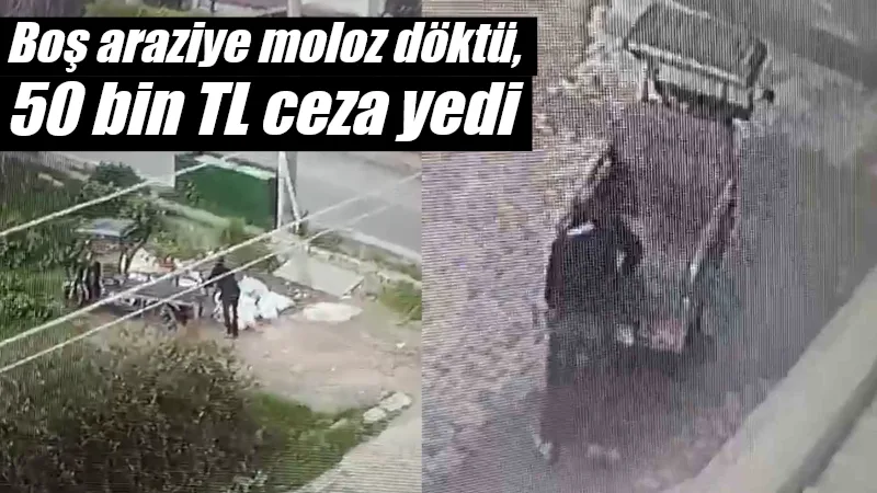 Bodrum'da boş araziye iki kez üst üste moloz dökerek çevre