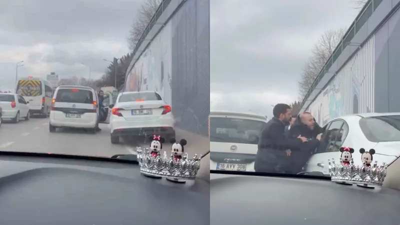 Bursa Merinos Kavşağı’nda yol verme kavgasına karışan sürücüye, yeni trafik