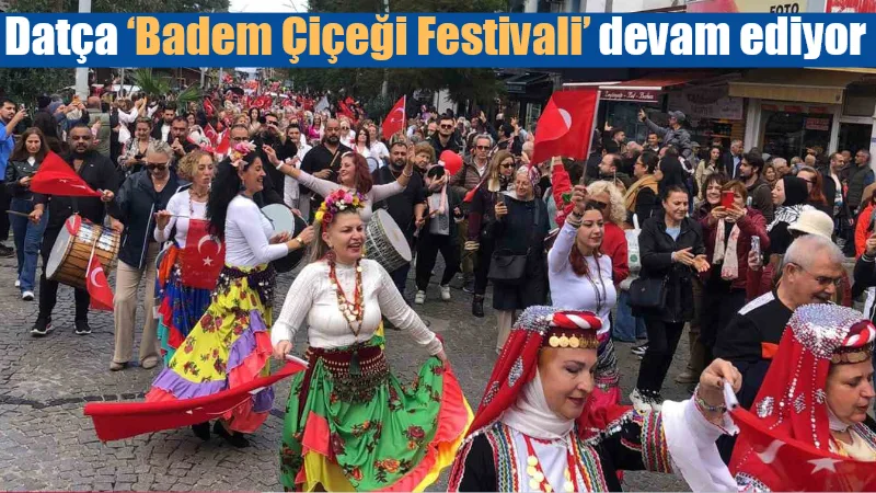 Datça’da bu yıl 7’incisi düzenlenen Badem Çiçeği Festivali, olumsuz hava