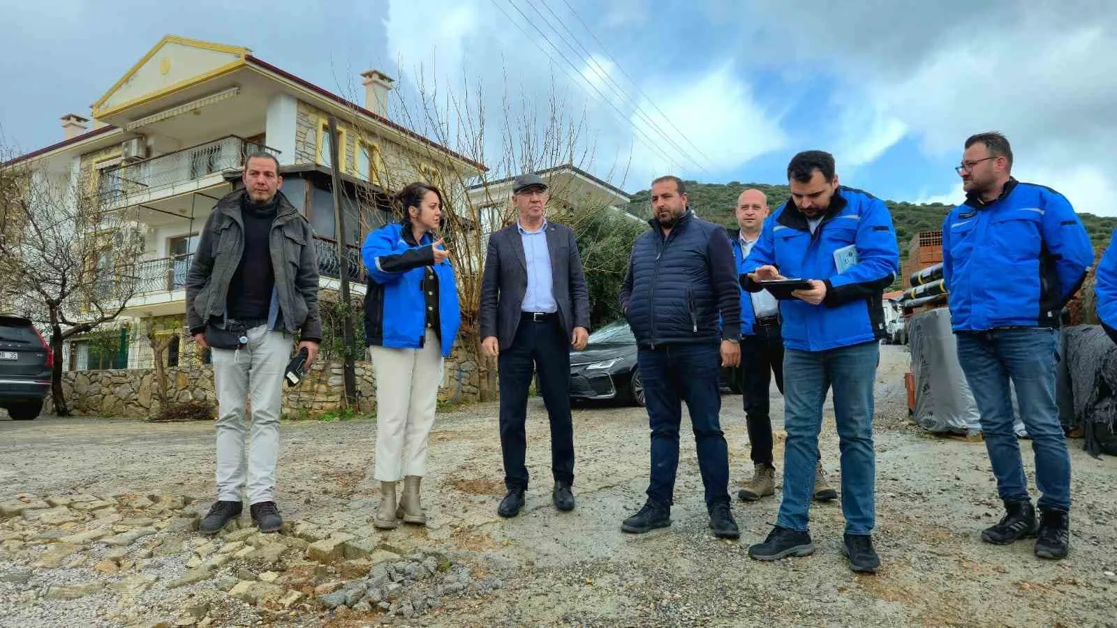 Muğla Büyükşehir Belediyesi, Datça İskele Mahallesi’nde grobeton dökümüyle startını verdiği