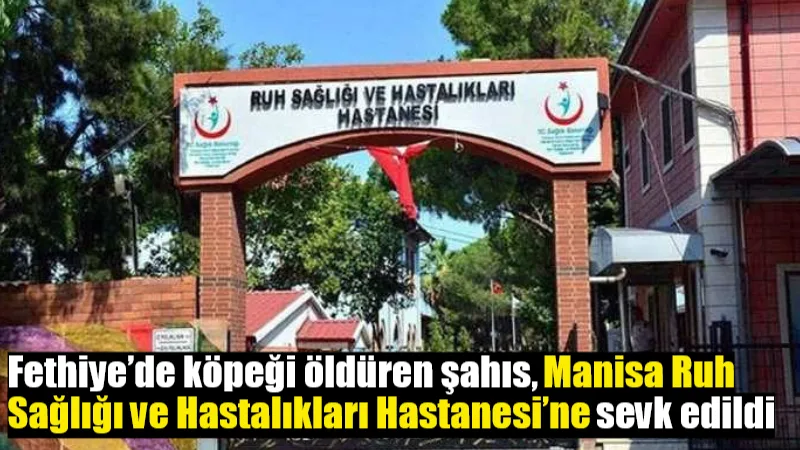 Fethiye'de bir köpeği bıçaklayarak öldüren şizofreni hastası M.A.K., çıkarıldığı mahkemece