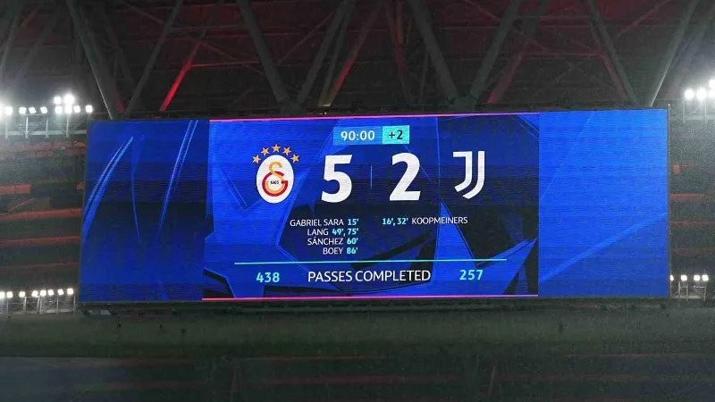Galatasaray, UEFA Şampiyonlar Ligi Son 16 play-off turunda Juventus'u 5-2