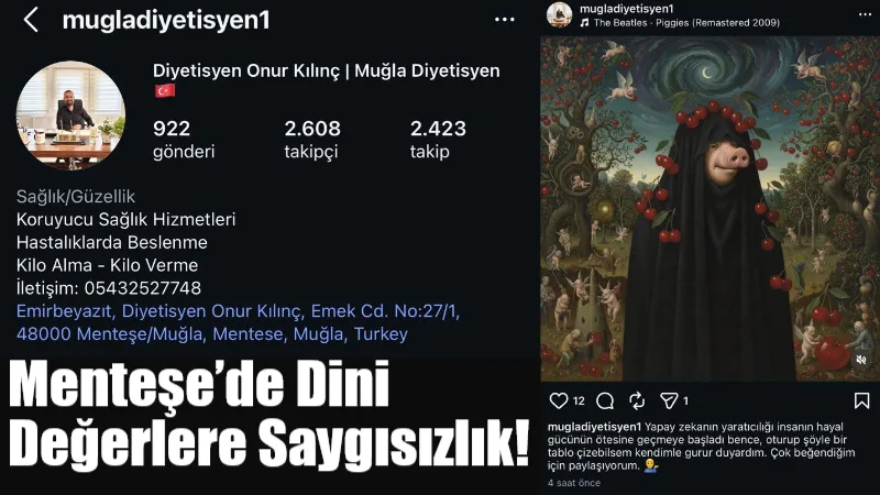 Muğla’nın Menteşe ilçesinde diyetisyenlik yapan O.K. isimli şahsın sosyal medyada