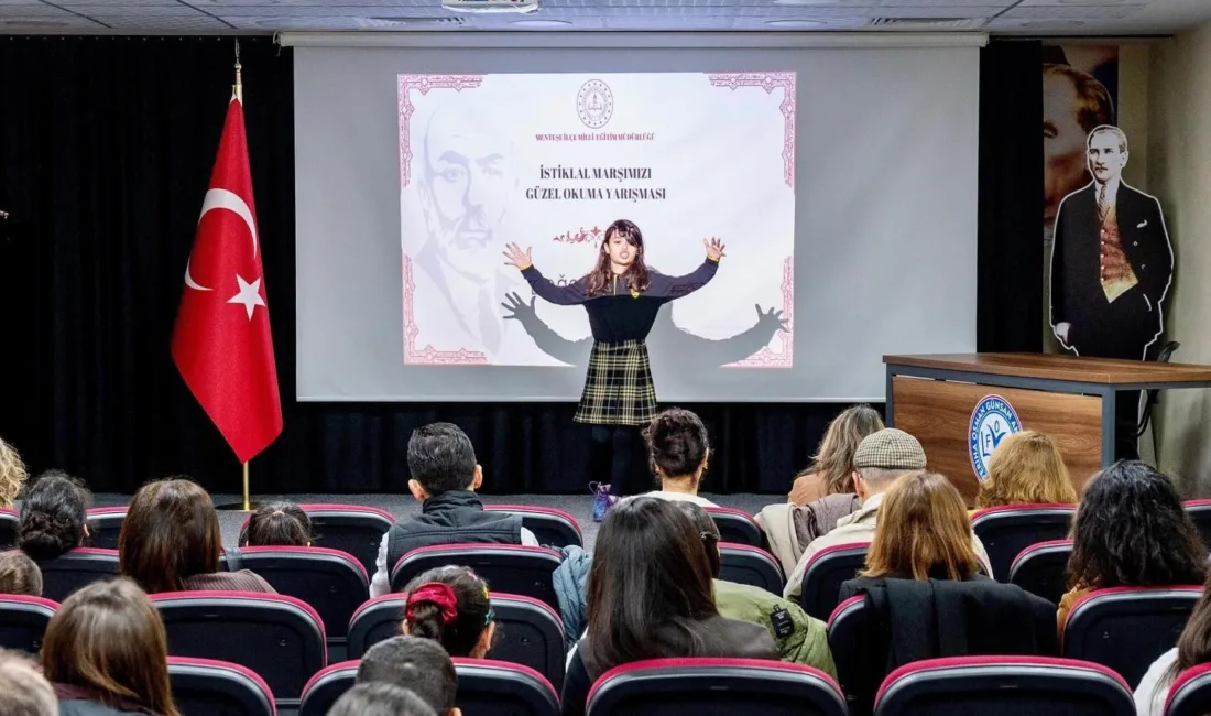 Menteşe'de ortaokullu öğrencilerin İstiklal Marşı performansı ödülle taçlandı