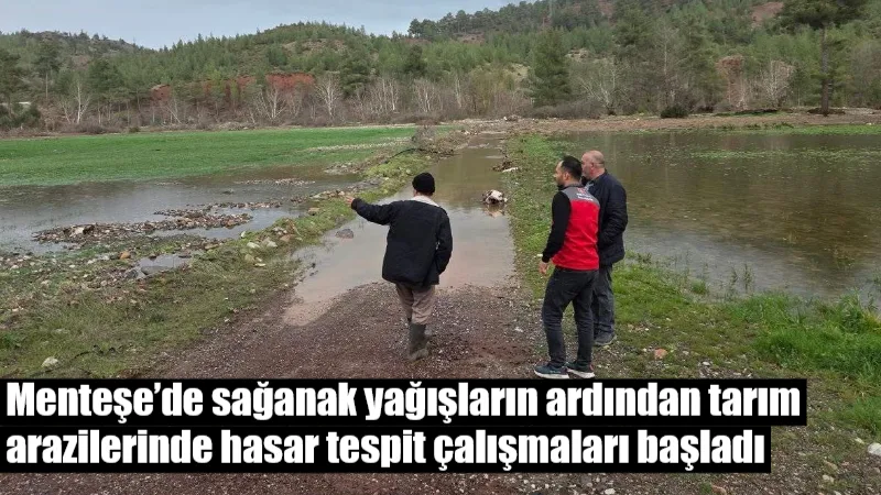 Menteşe İlçe Tarım ve Orman Müdürlüğü, yoğun yağışlar sonrası su