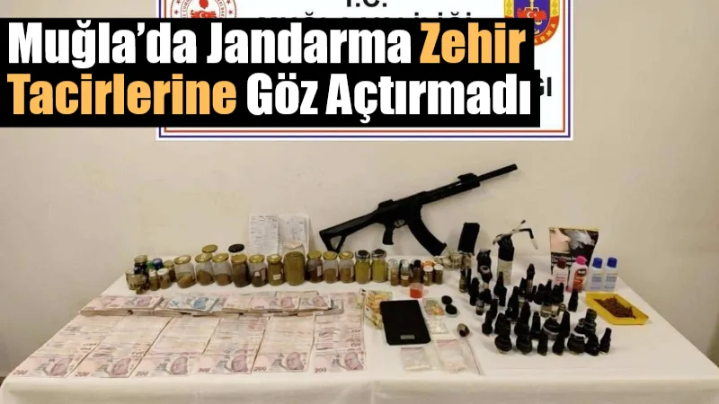 Muğla İl Jandarma Komutanlığı ekiplerinin gerçekleştirdiği uyuşturucu operasyonlarında 23 şüpheli