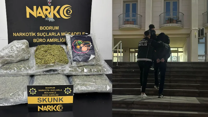 Muğla İl Emniyet Müdürlüğü Narkotik Suçlarla Mücadele Şube Müdürlüğü ekiplerince,