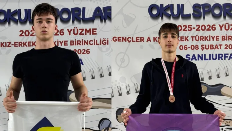 Şanlıurfa’da düzenlenen Okul Sporları Gençler A Yüzme Türkiye Birinciliği yarışmalarında