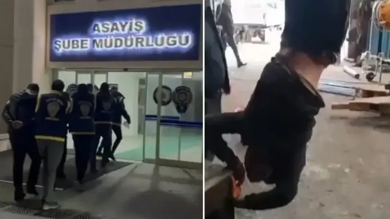 Ankara’da %61 zihinsel engelli bir çalışanı ayağından bağlayarak vince asan