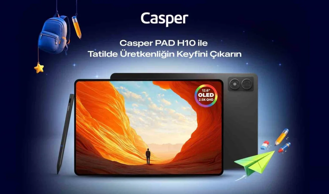 Casper PAD H10 serisi, 12,6 inç OLED ekranı ve hafif