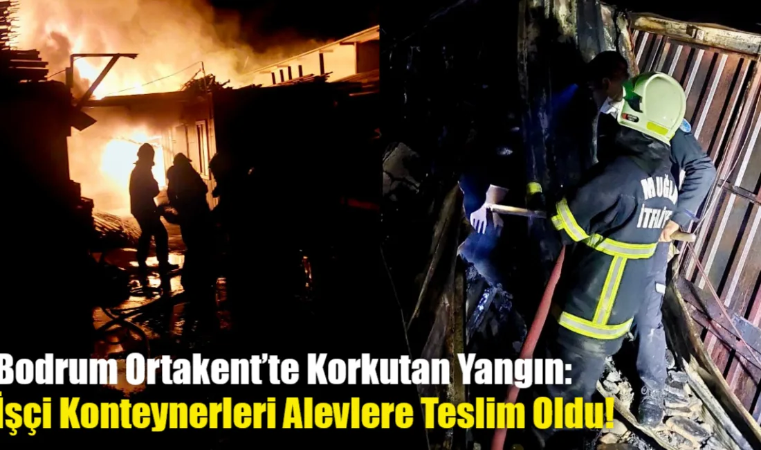 Muğla’nın Bodrum ilçesine bağlı Ortakent Mahallesi’nde narenciye bahçesi içindeki işçi