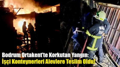 Muğla’nın Bodrum ilçesine bağlı Ortakent Mahallesi’nde narenciye bahçesi içindeki işçi