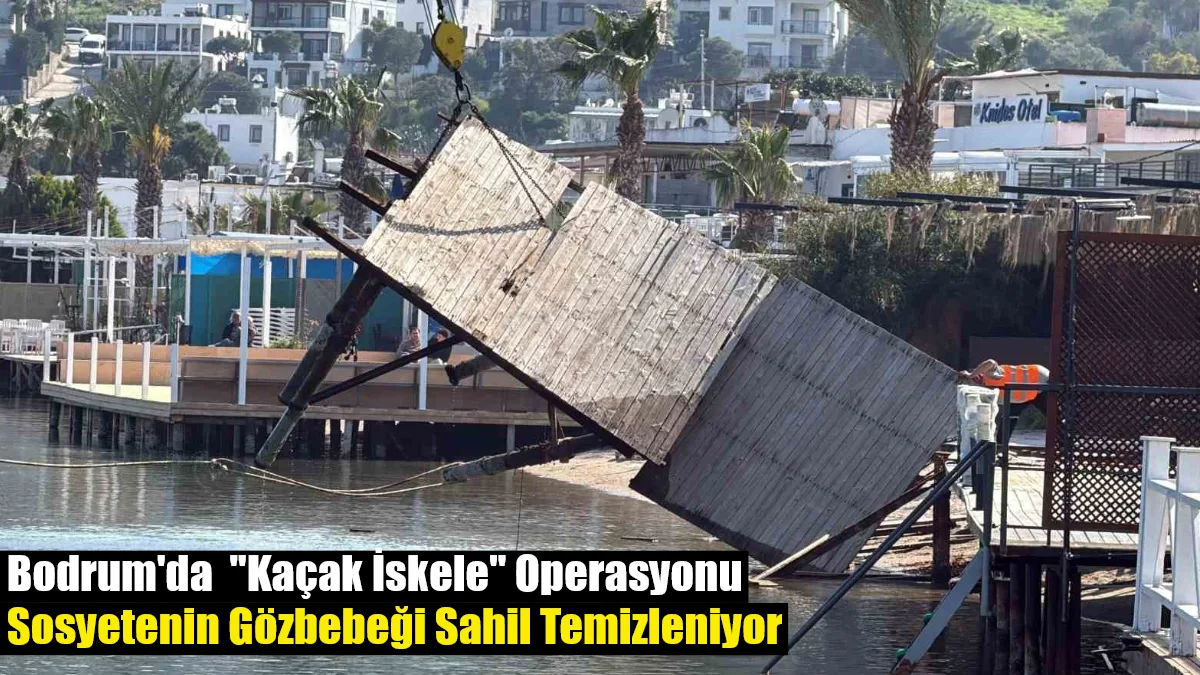 Bodrum Türkbükü'nde kıyı kanununa aykırı inşa edilen ve denize erişimi