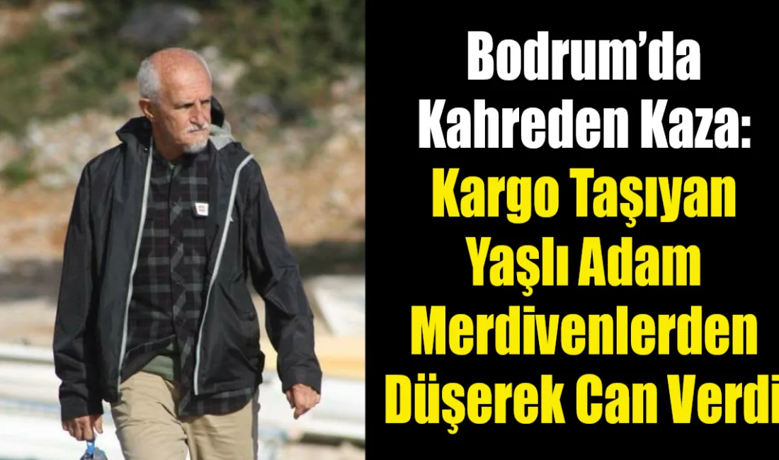 Bodrum’un Bitez Mahallesi’nde evine gelen ağır kargoyu tek başına taşımaya