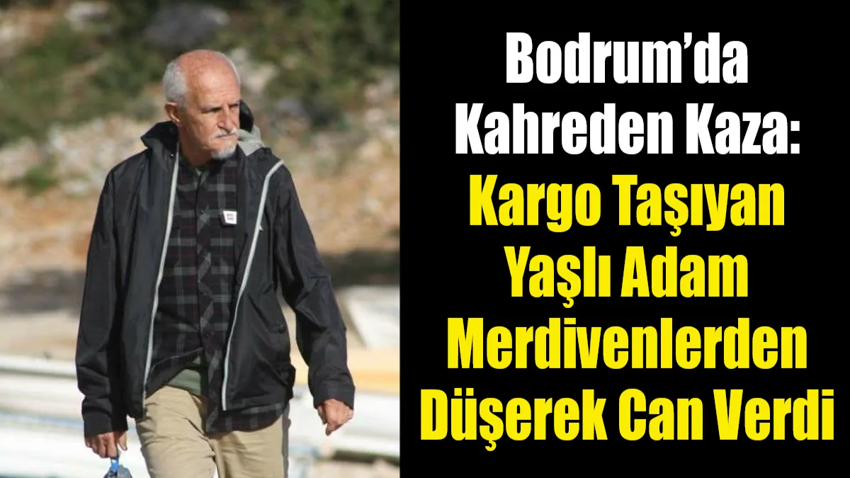 Bodrum’un Bitez Mahallesi’nde evine gelen ağır kargoyu tek başına taşımaya