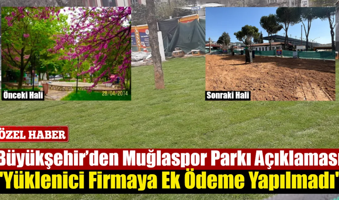 Muğla Büyükşehir Belediyesi, revize edilen Muğlaspor Parkı projesinde sökülen mermerler