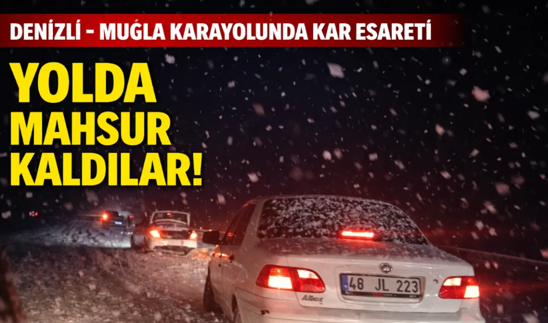 Denizli'de fırtınanın ardından gelen sürpriz kar yağışı, kentin yüksek kesimlerini