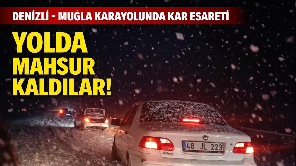 Denizli'de fırtınanın ardından gelen sürpriz kar yağışı, kentin yüksek kesimlerini
