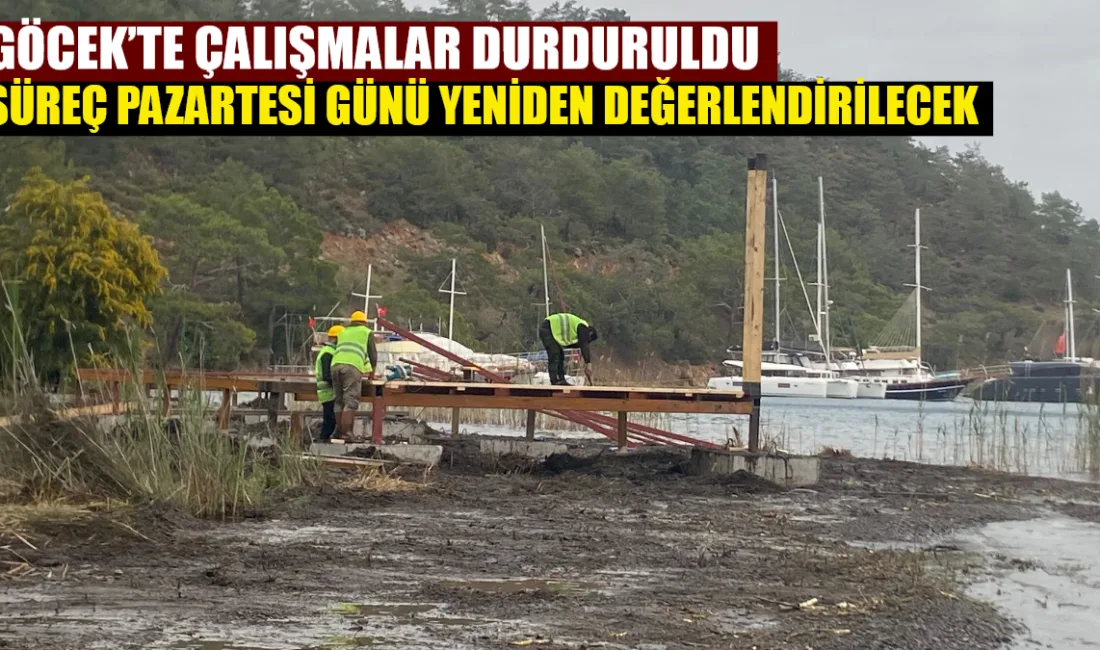 Muğla’nın Fethiye ilçesine bağlı Göcek Mahallesi Osmanağa Koyu’nda yapılaşma iddialarına