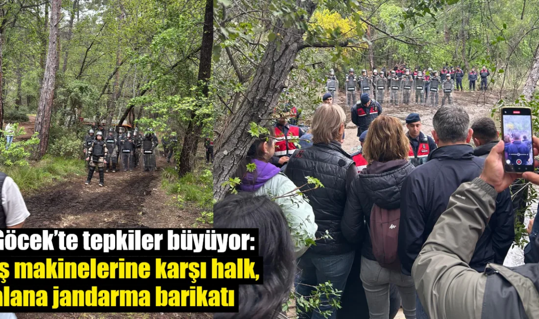 Göcek Osmanağa Koyu’nda yapılaşmaya karşı tepkiler sürerken, bölgede jandarma tarafından