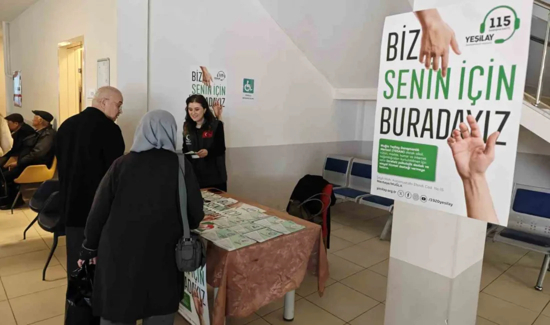 Menteşe Devlet Hastanesi’nde Yeşilay Haftası kapsamında kurulan stantta, teknoloji ve